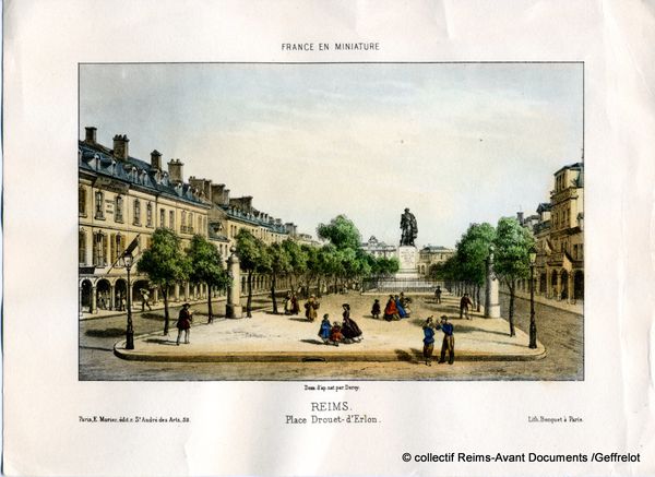 Lithographie de la place Drouet-d'Erlon .