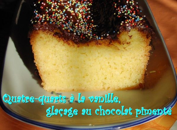 Quatre-quarts vanille, glaçage chocolat3