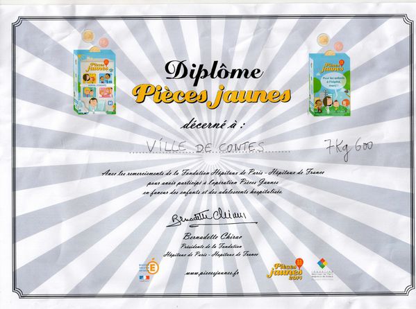 DIPLOME PIECE JAUNE CONTES CERAGIOLI