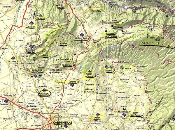 CarteAubignan et environs