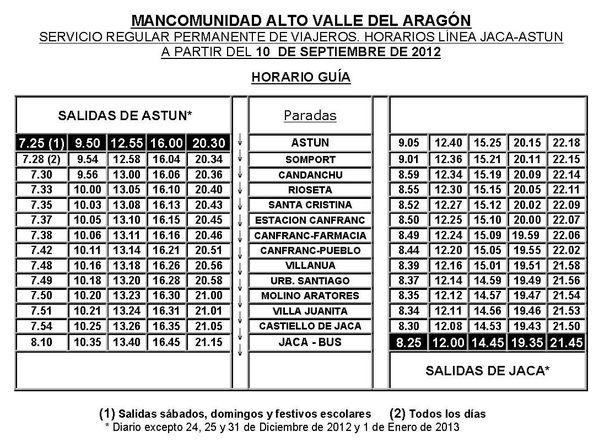 canfranc horaires autobus 1