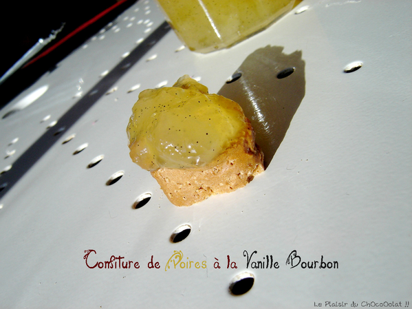 confiture poire-vanille