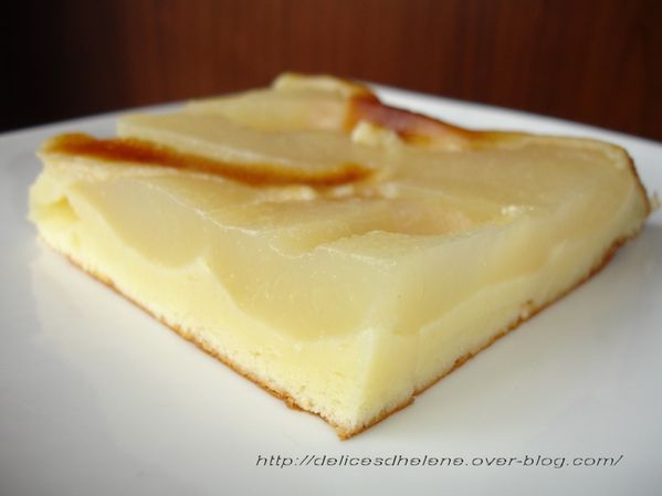 gâteau au fromage blanc 0% et poires (4)