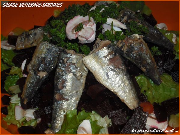 salade betterave - sardine