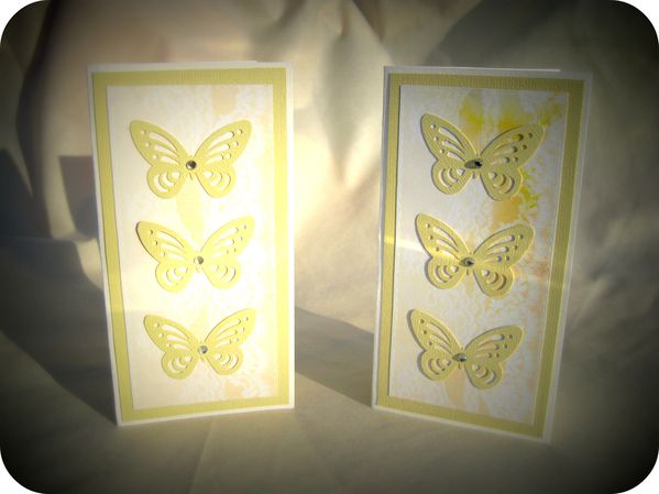 Scrap'Inès Cartes jumelles papillons Twin butterfly cards