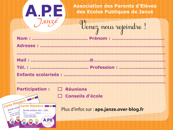 coupon d'adhésion