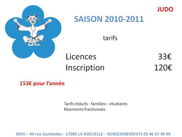 TARIF DE BASE 2010-2011