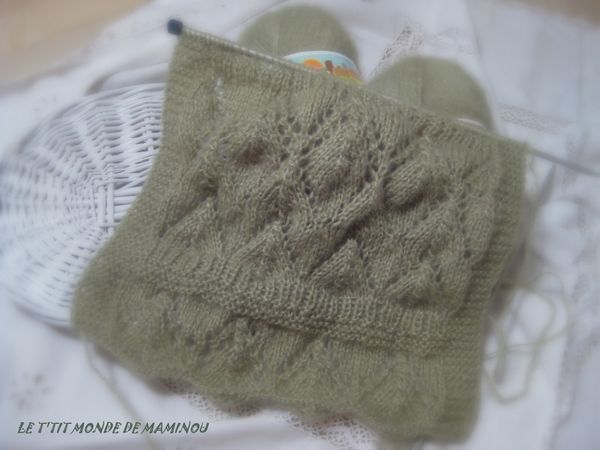 TRICOT ECHARPE AJOUREE 2