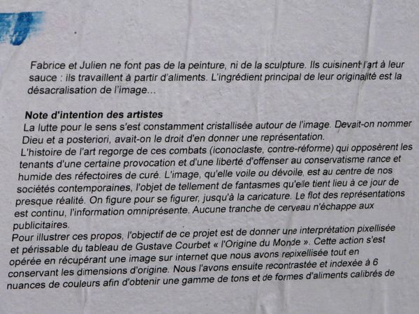 Présentation des artistes, et de la technique employée