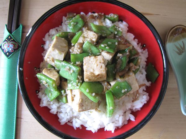 Tofu échalote et HAricots 007