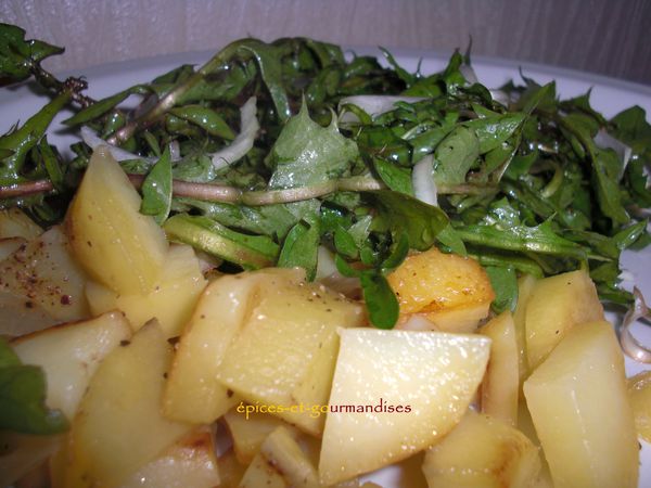 salade de pissenlits aux oignons CIMG6004 (2)