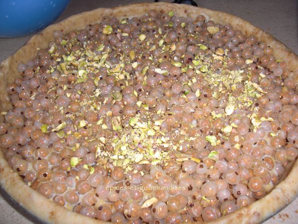 tarte aux groseilles blanches meringuée crème d'amandes e