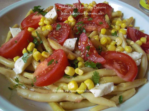 Salade de Haricots Beurre Italo-Mexico-Provençale CIMG9285