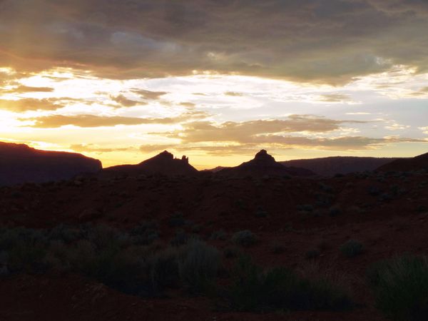 Moab Castle Valley coucher de soleil