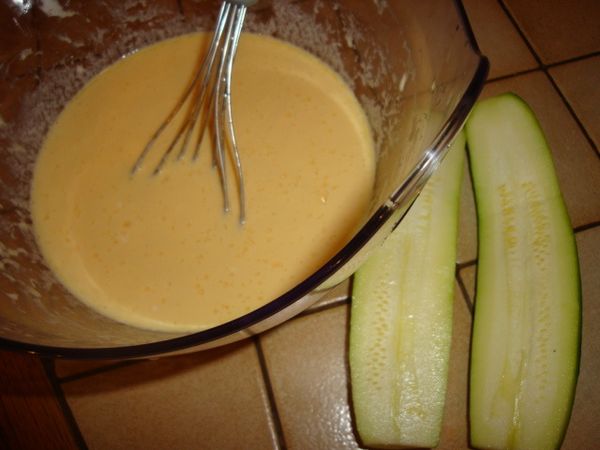 préparation courgette + saumon