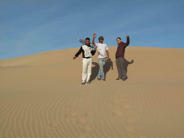 Les pecheurs dans une dunes