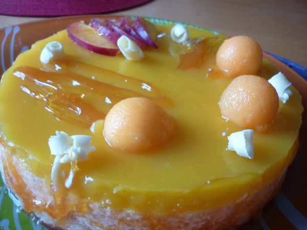 entremet melon et miroir mangue (4)