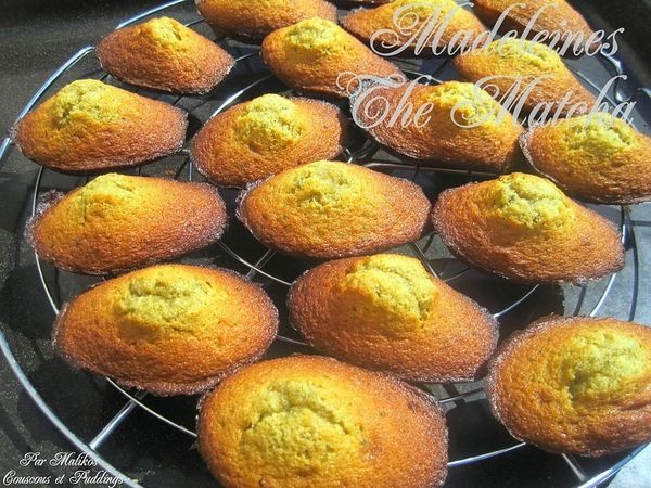 madeleines au the matcha