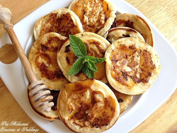 pancakes au peches et nectarines
