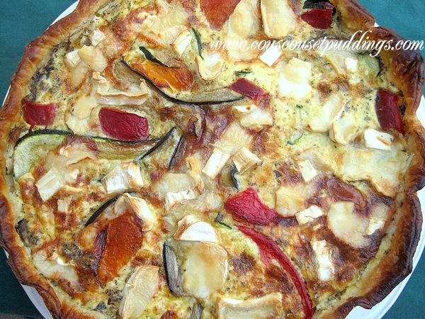 tarte ou quiche aux legumes grilles