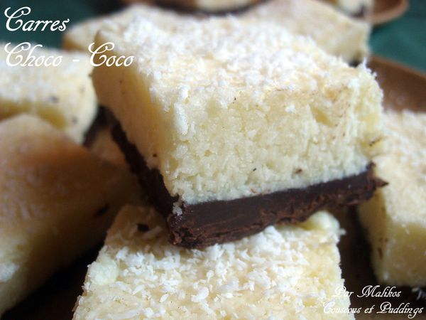 carre chocolat noix de coco