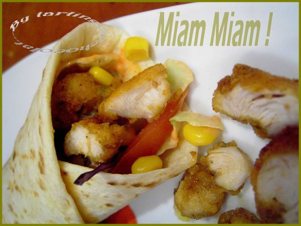Poulet croustillant burritos