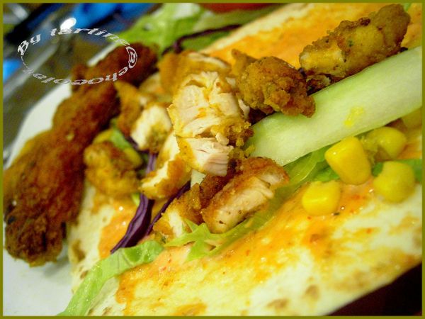 Poulet croustillant burritos