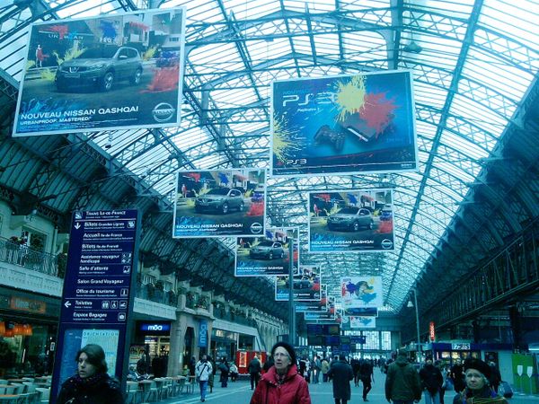 pub PS3 playstation gare de l est paris affiche peinture 20