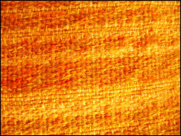 Hand-woven-wool-poncho-orange-1