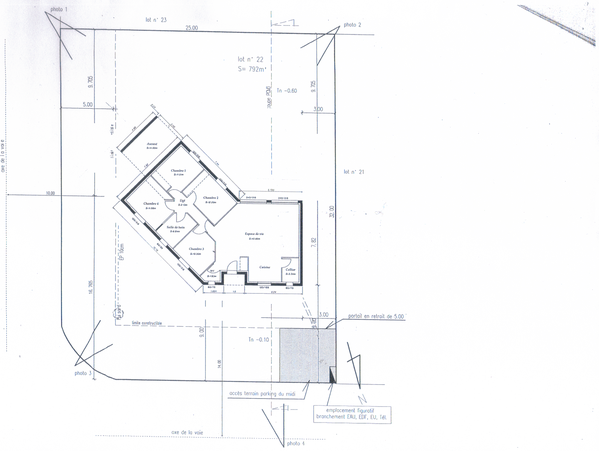 plan d'implantation de maison
