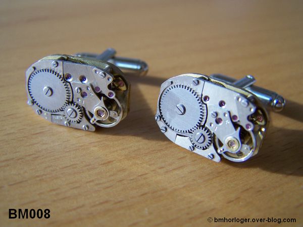 BM008 OK boutons manchettes horlogers