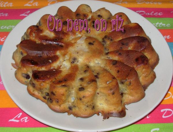 Gâteau ricotta, pommes, pralin, chocolat1