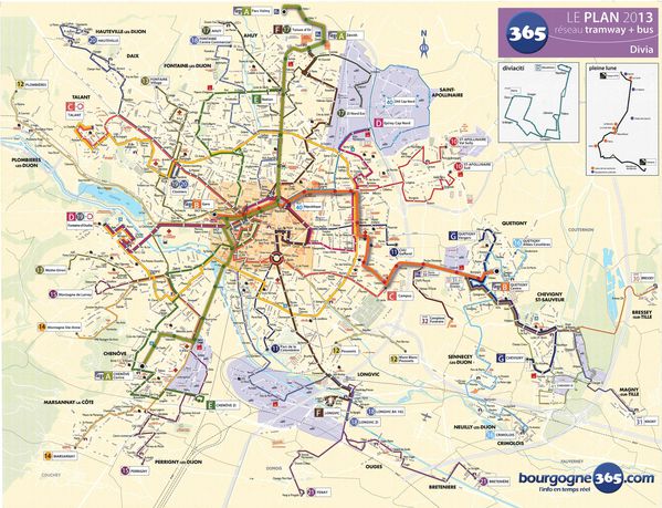 grand dijon divia strd plan carte reseau tramway bus 2013 b