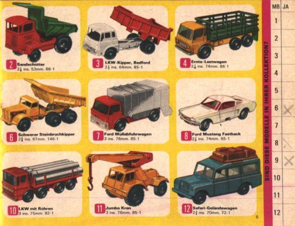Catalogue Matchbox 1968 Deutches Katalog Sammler Katalog