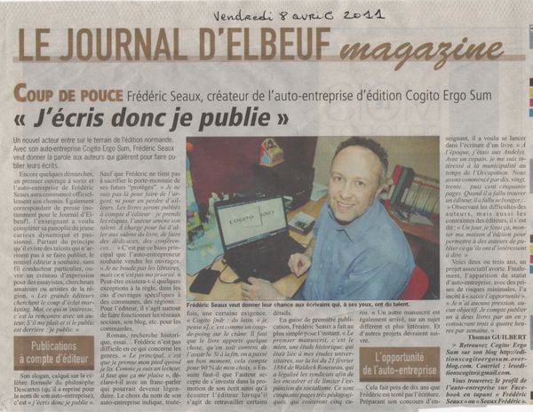 article coup de pouce journal d'Elbeuf 8 avril 2011