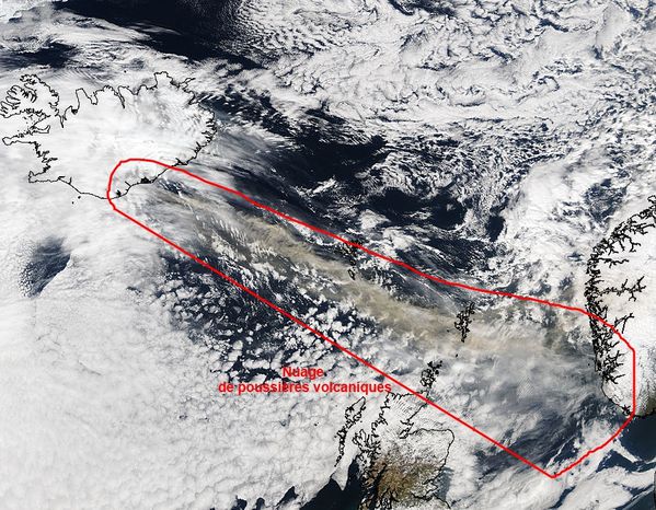 islande volcan poussiere Atlantique
