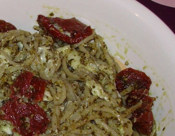 Pâtes au pesto et au chèvre4