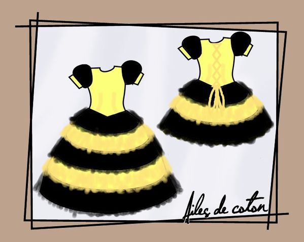 robe abeille croquis - aout septembre 2012 (1)