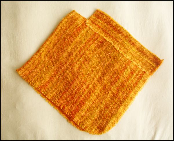 Hand-woven-wool-poncho-orange-0