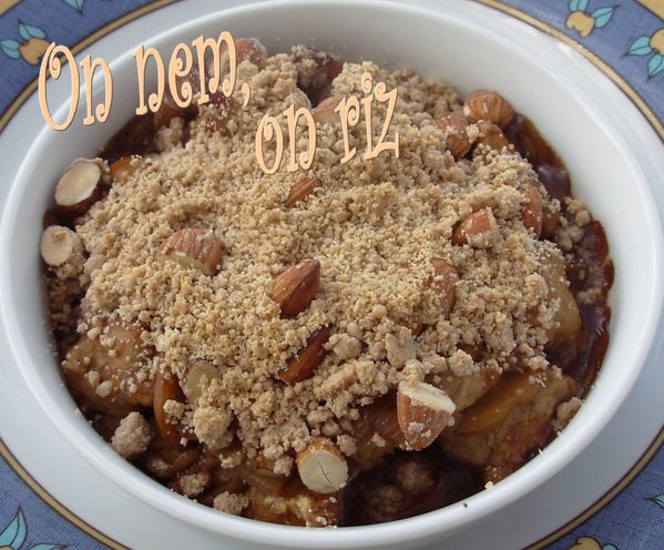 Crumble dinde, amandes, miel1