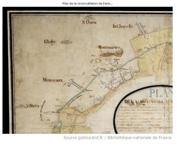 Plan de la circonvallation de Paris - 1789 -