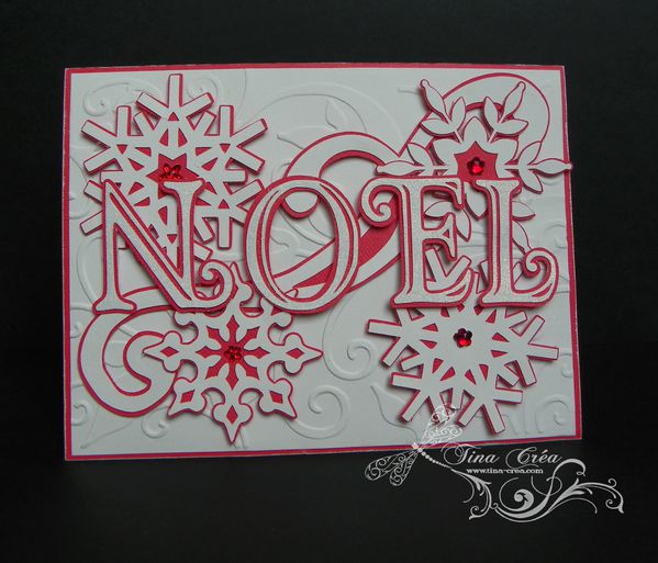 Carte NOEL rouge et blanc