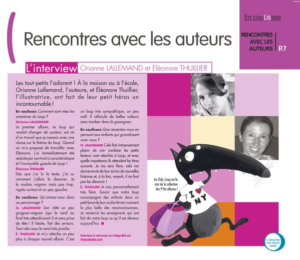 Interview2 France Loisirs sept2013 - copie