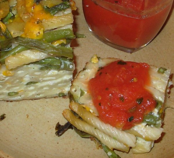Terrine de macaronis, haricots verts, mimolette6