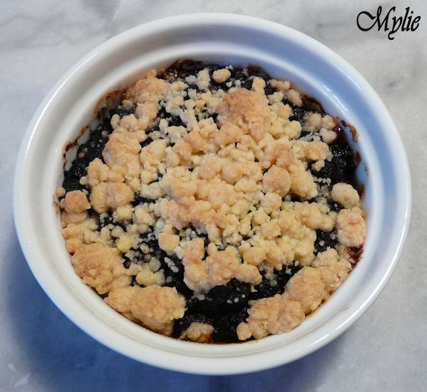 crumble boudin, poires, gingembre 1