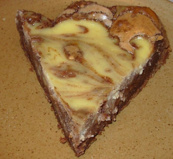 Brownie-cheesecake praliné5