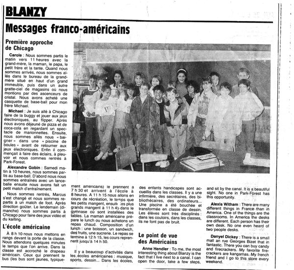 Presse - Messages franco-américains