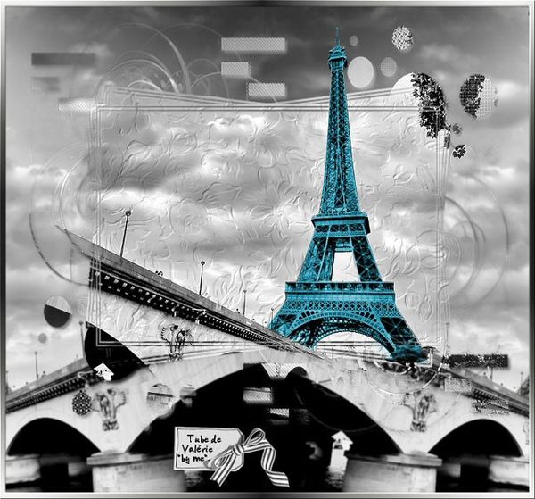 123-VBM PAYSAGE CADRE PARIS TOUR EIFFEL TURQUOISE 02.04.14