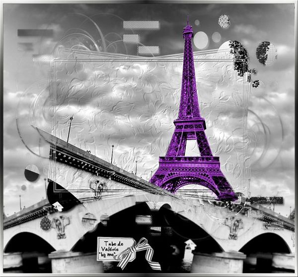 127-VBM PAYSAGE CADRE PARIS TOUR EIFFEL MAUVE 02.04.14