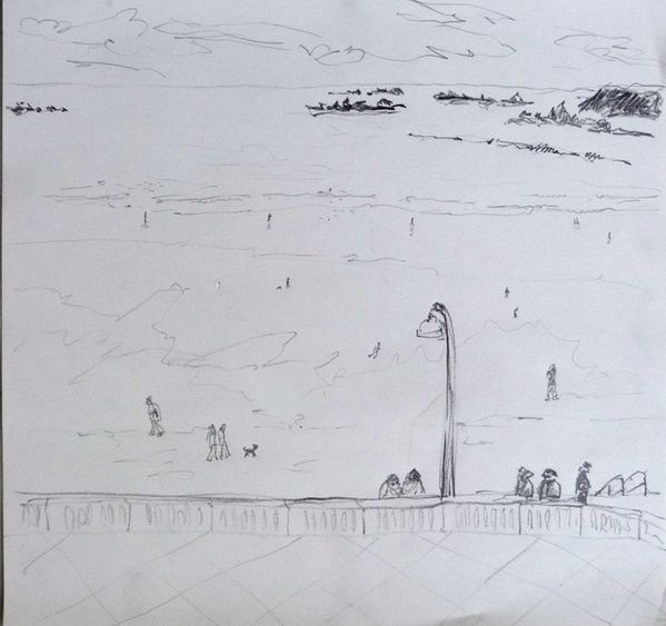 plage saint malo crayon